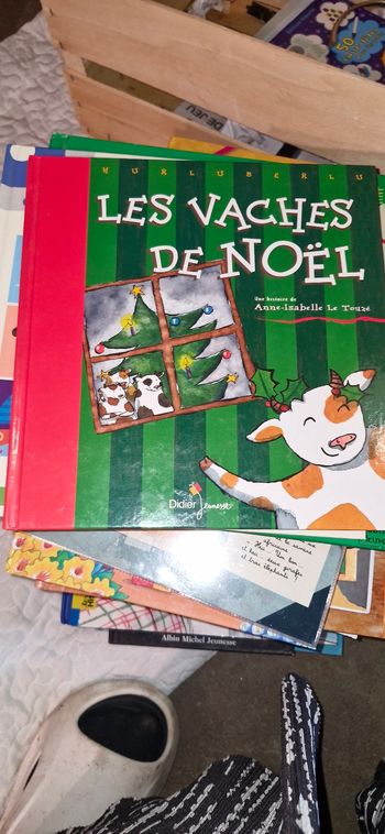 Livre enfant vache de noel