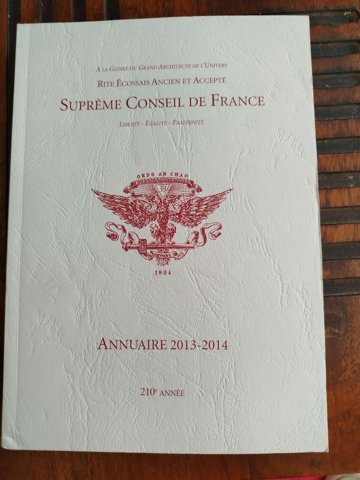 Livre suprême conseil de France