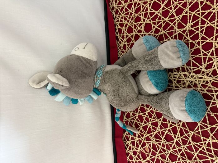 Nattou Gaston & Cyril peluche doudou cheval bleu gris - photo numéro 3