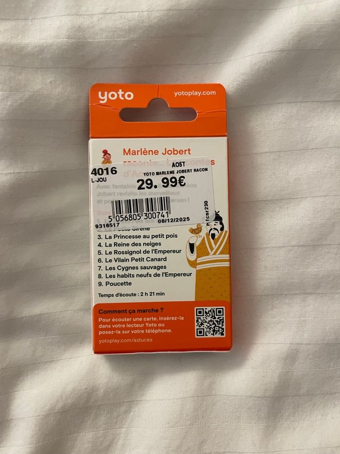 Lot cartes audio Yoto Marlène Jobert raconte