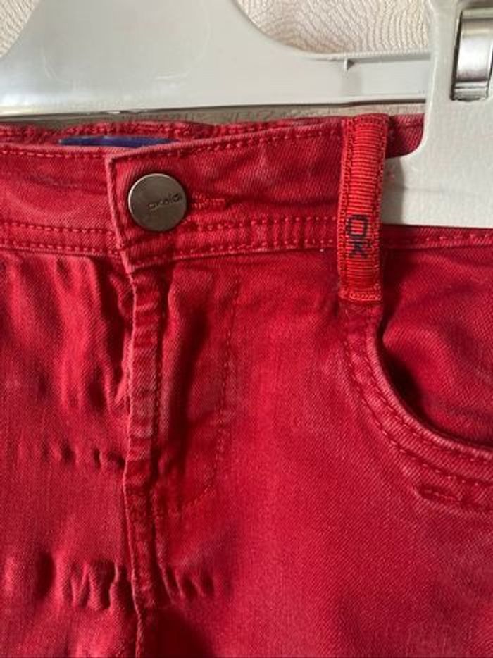 Jeans rouge slim 4 ans Okaidi - photo numéro 3