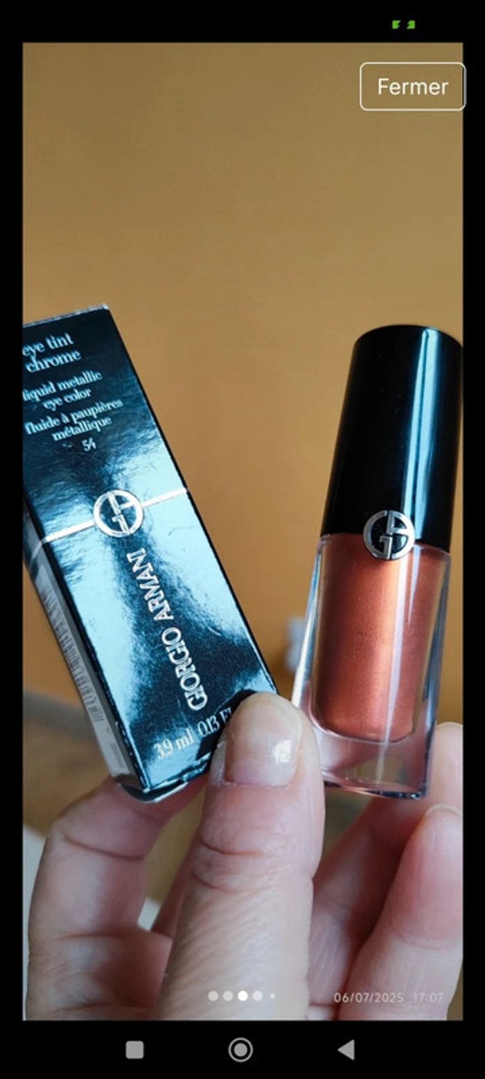 Giorgio Armani Eye Tint Chrome Fard à Paupières liquide Teinte 54 Sienna
Neuf Emballé - photo numéro 2