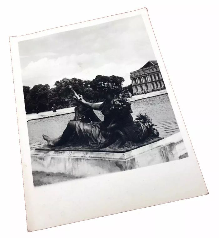 Ancienne photo argentique (Agfa Brovira) Château de Versailles Statue de la Marne