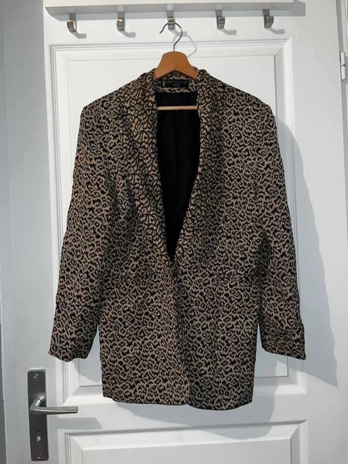 Ensemble veste et pantalon léopard, taille L - photo numéro 2