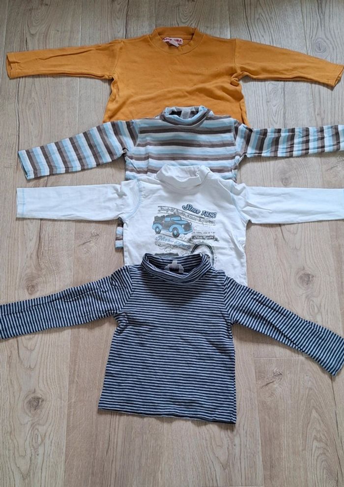 Lot 4 t-shirt ML 2ans TBE multimarques