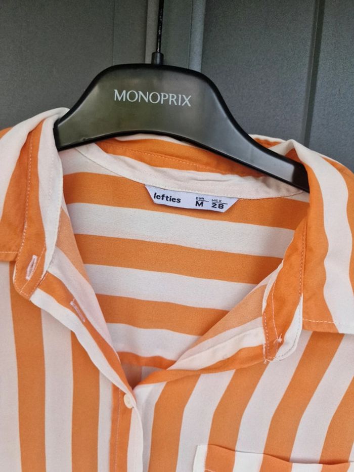 Chemise blanche a rayures oranges lefties - photo numéro 5