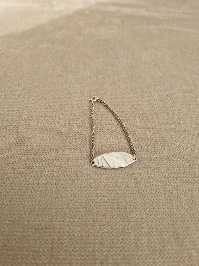 Bracelet naussance argenté prénom Anna