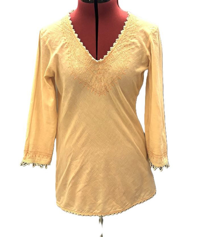 Belle tunique made in indian 100% coton brodée S/36 - photo numéro 2