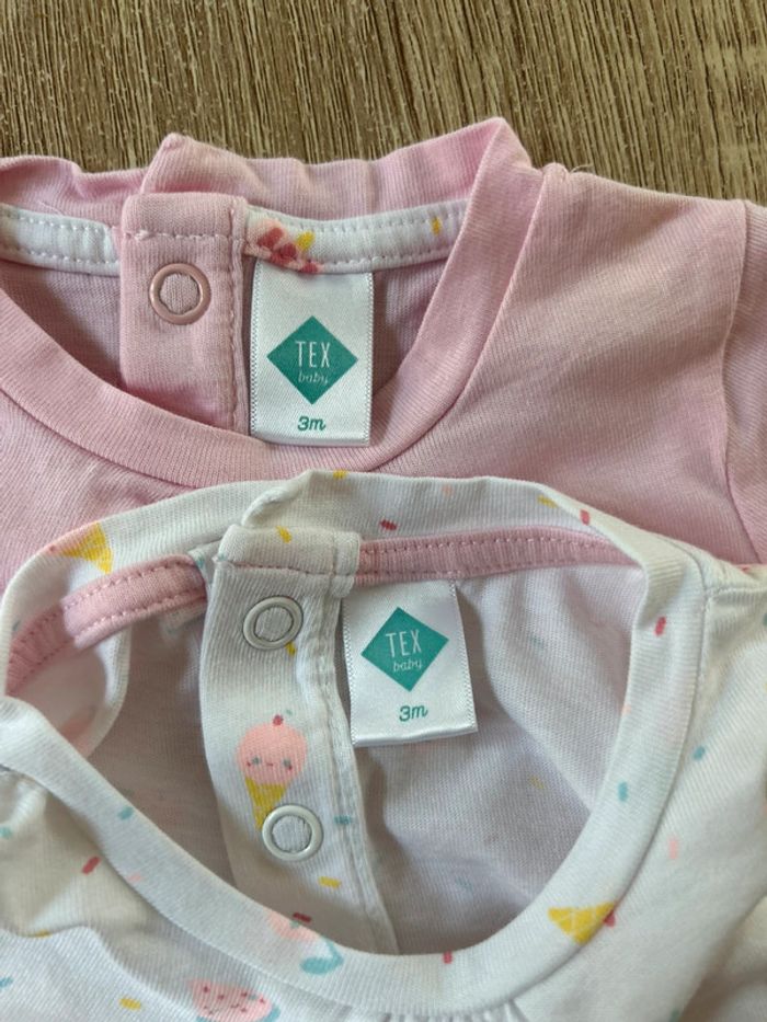 2 t-shirts bébé fille - photo numéro 2