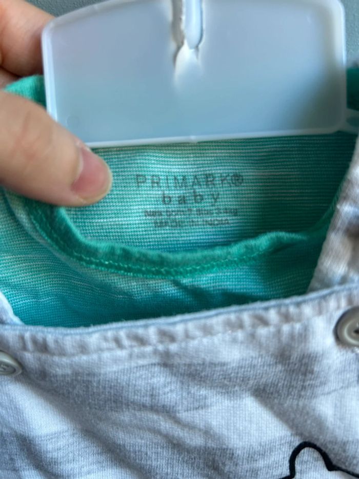 Ensemble salopette et body manches courtes , naissance - photo numéro 2