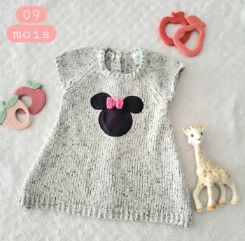 Robe en laine hiver Disney Minnie 09mois