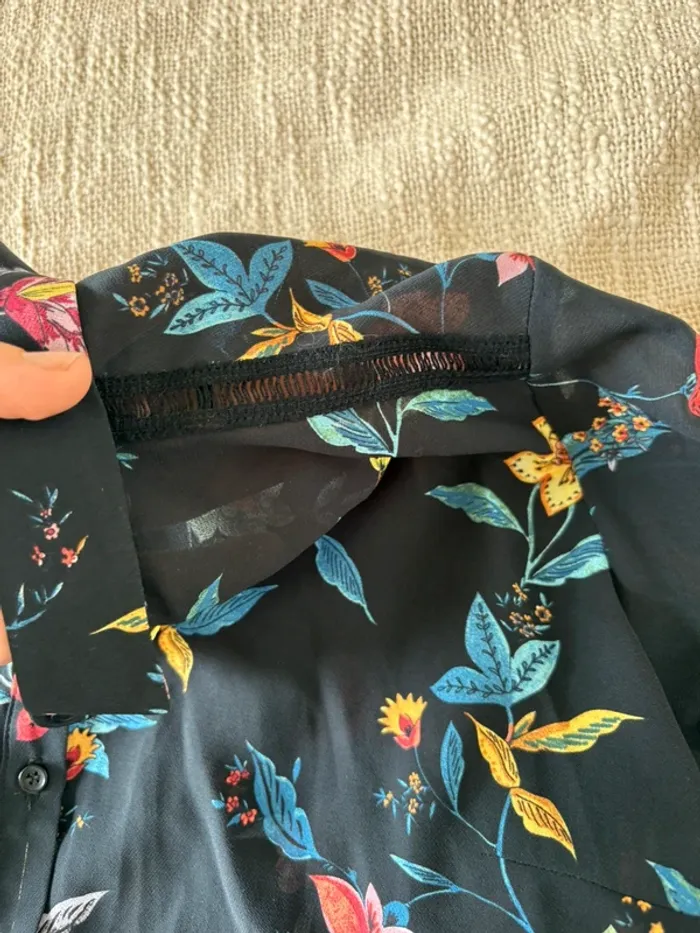 Chemise one step fleuri taille 38 - photo numéro 3