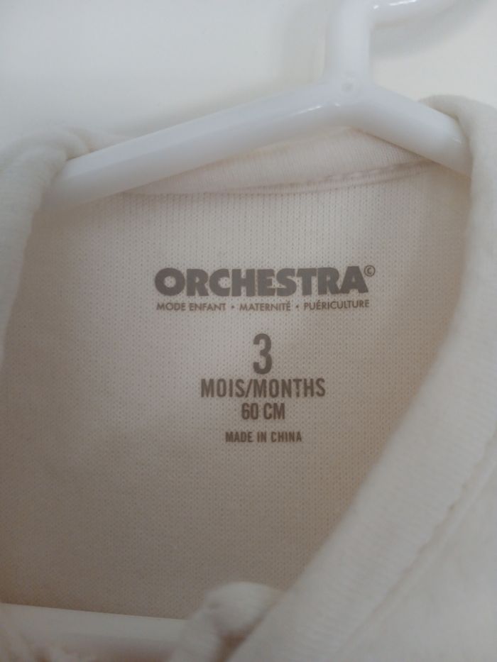 Pyjama velours 3 mois orchestra - photo numéro 3