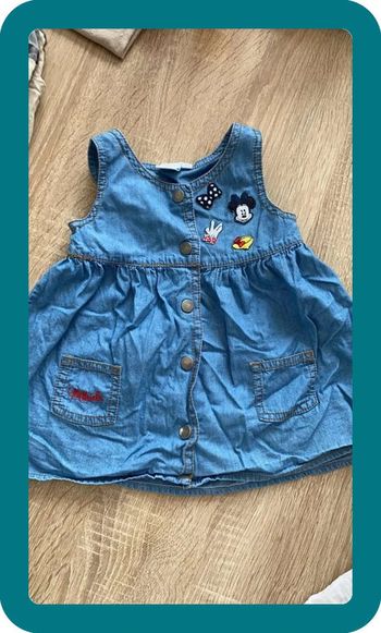 Robe chemise sans manche 9 mois