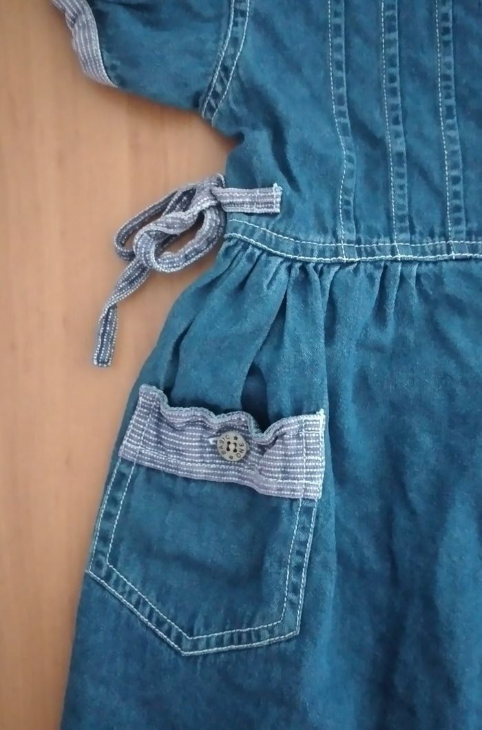 Robe manches courtes en jeans 23 mois fille Mini gang - photo numéro 3