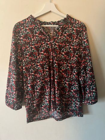 Blouse 3/4 fleurs taille M 