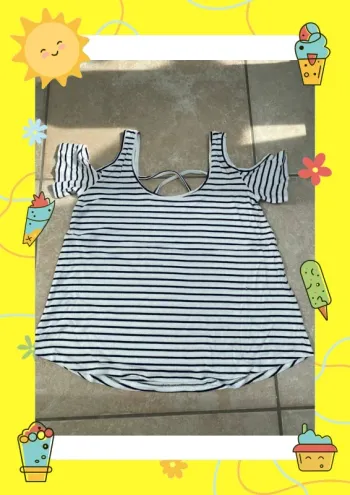 T-shirt rayures noires blanches Cache Cache 38 M