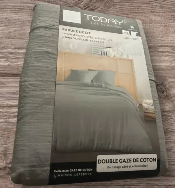Parure de lit en Double Gaze de coton