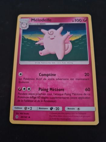 Carte pokémon melodelfe 89/145
