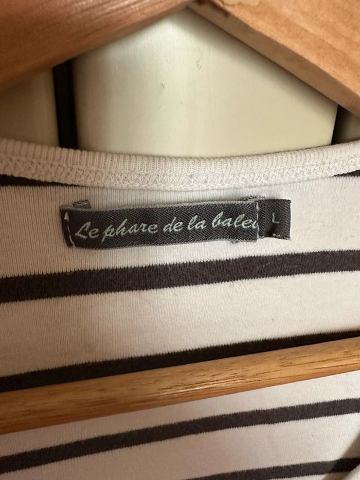 T shirt marinière col V taille S - photo numéro 2