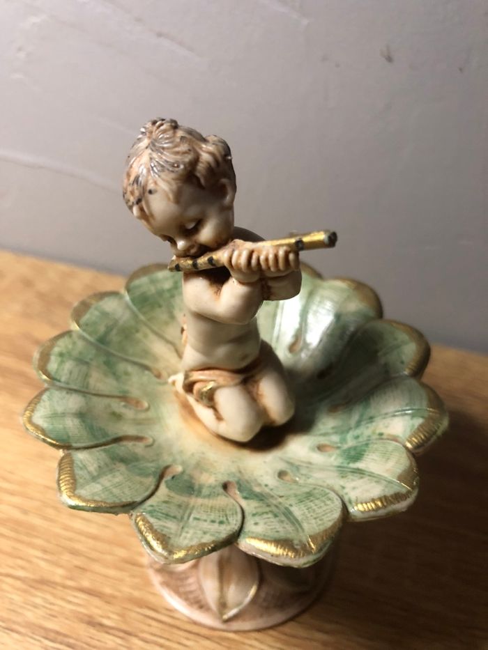 2 figurines Angelots  Fontanini  logo et numéroté - photo numéro 2