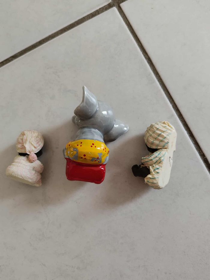 Lot de trois figurines bébé et éléphant vintage - photo numéro 2