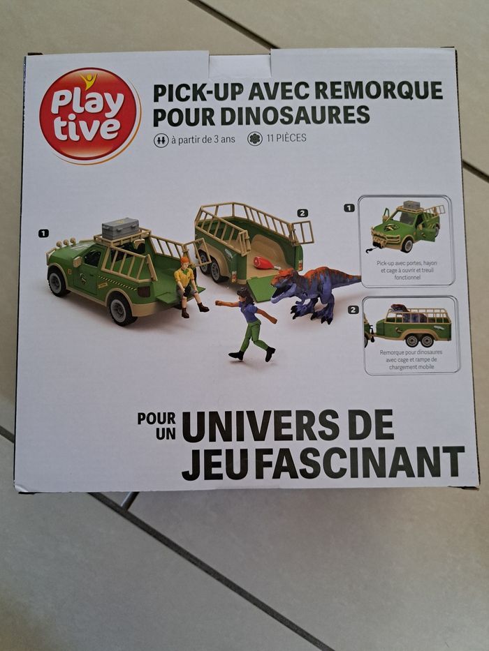 Pick-up avec remorque pour dinosaures - photo numéro 2