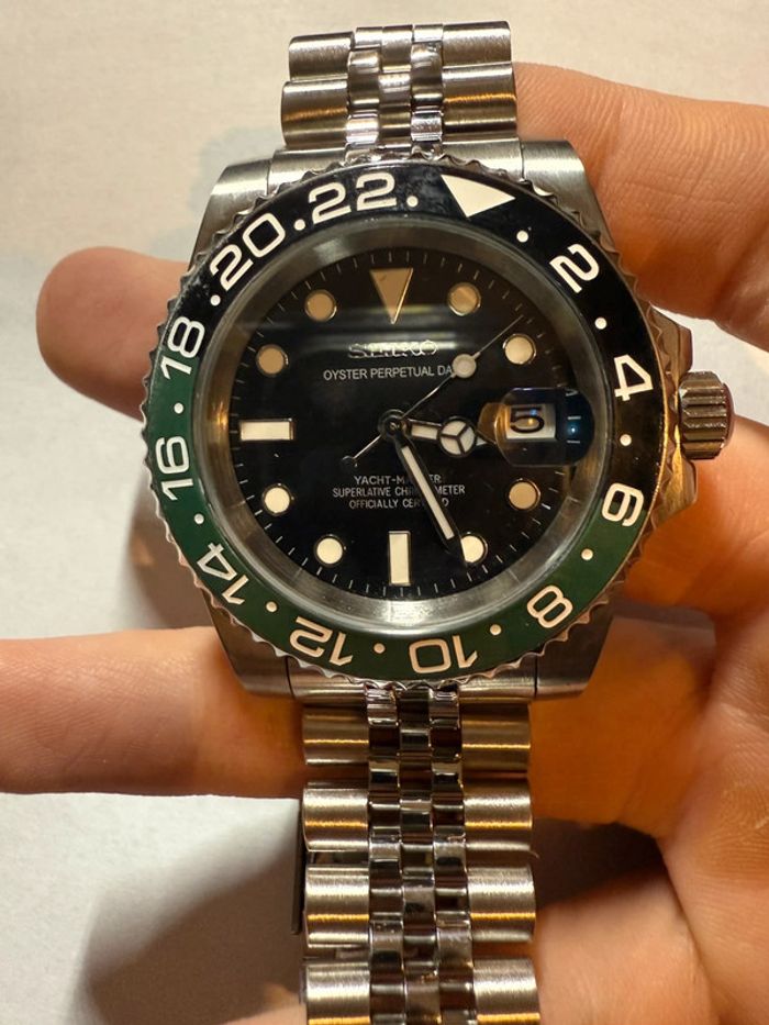 Montre seiko mod jubilee pepsi Green sprite - photo numéro 4