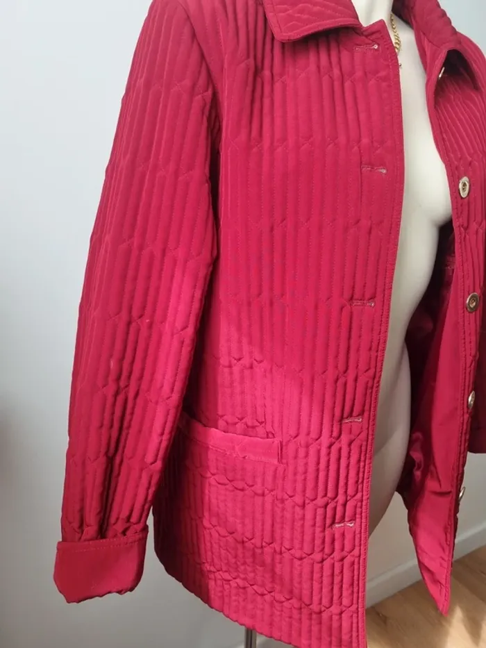 Veste rouge matelassé vintage - photo numéro 5