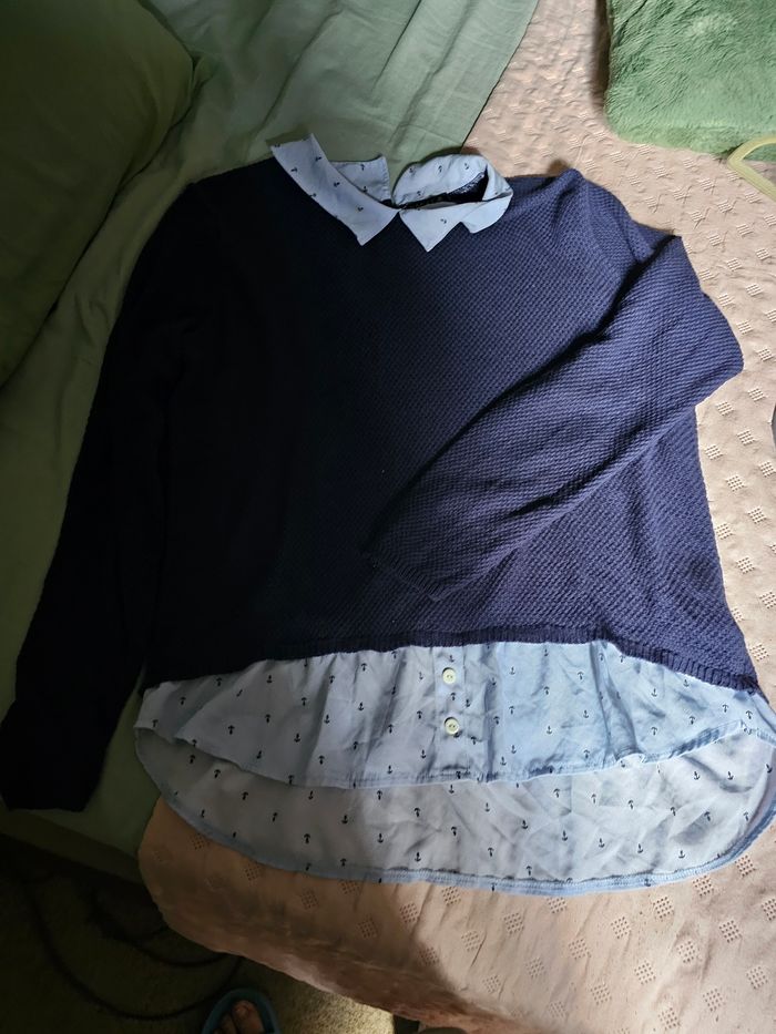 Pull faut chemisier dessous