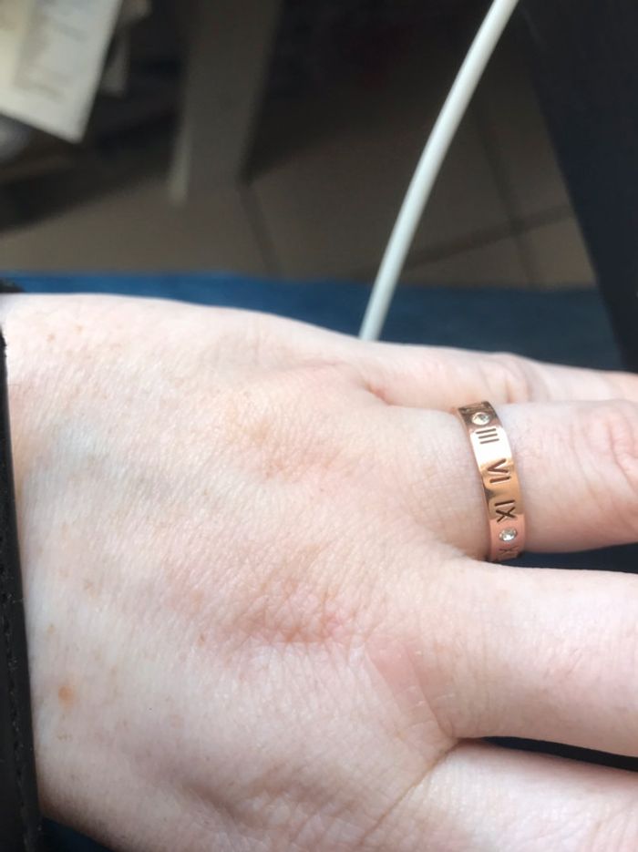 bague strass chiffre romain - photo numéro 2