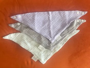 Lot de 3 bavoirs coton
