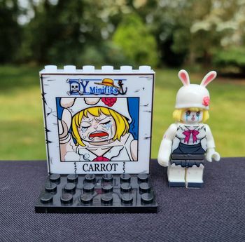 Minifigure Manga One Piece n2 Carrot en pleure avec support n0.01