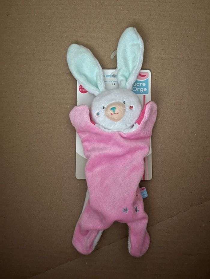 Doudou, lapin, rose