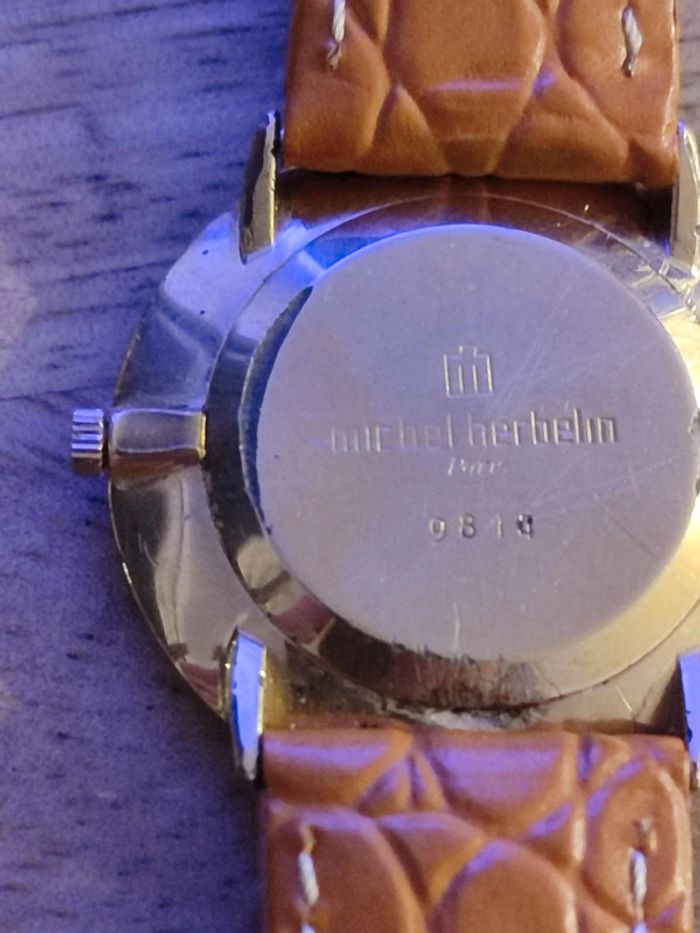 Montre Quartz Michel Herbelin avec Bracelet cuir marron - photo numéro 6