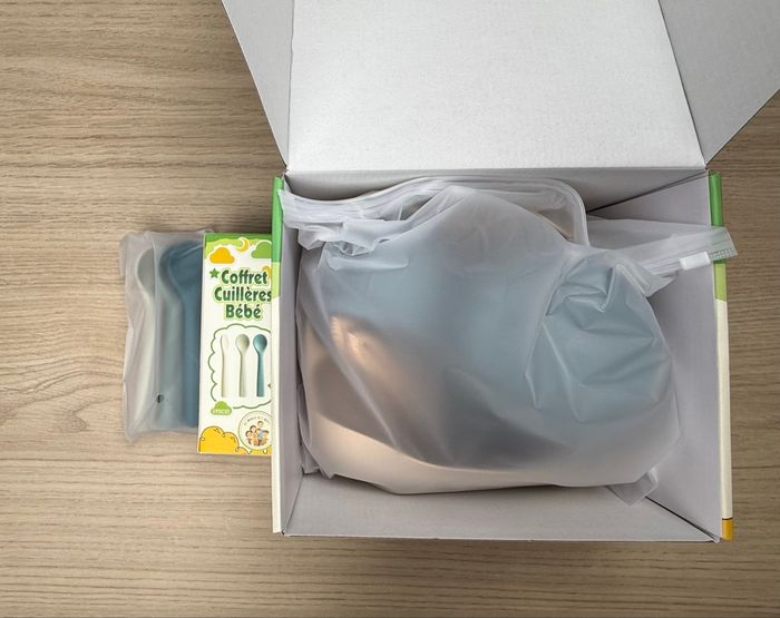 Coffret Repas Bébé Garçon 9 Pièces Silicone Sans BPA – Idéal DME ou Cadeau – Neuf - photo numéro 3