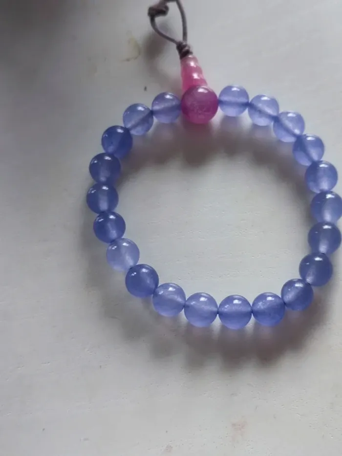 Bracelet fantaisie perles améthyste violet - photo numéro 3