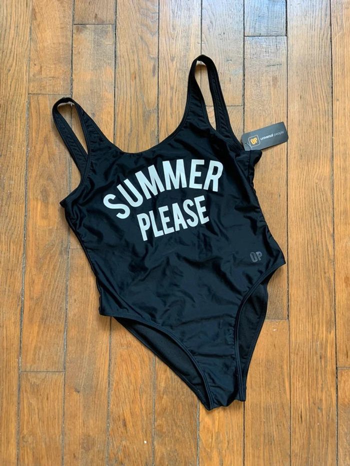 Maillot de bain noir universal people taille L 40