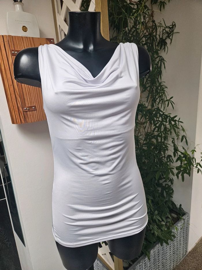 CWK blouse fluide col tombant blanche taille M