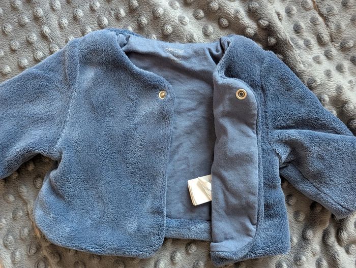 Veste en velours bleu 1 mois - Obaïdi - photo numéro 5
