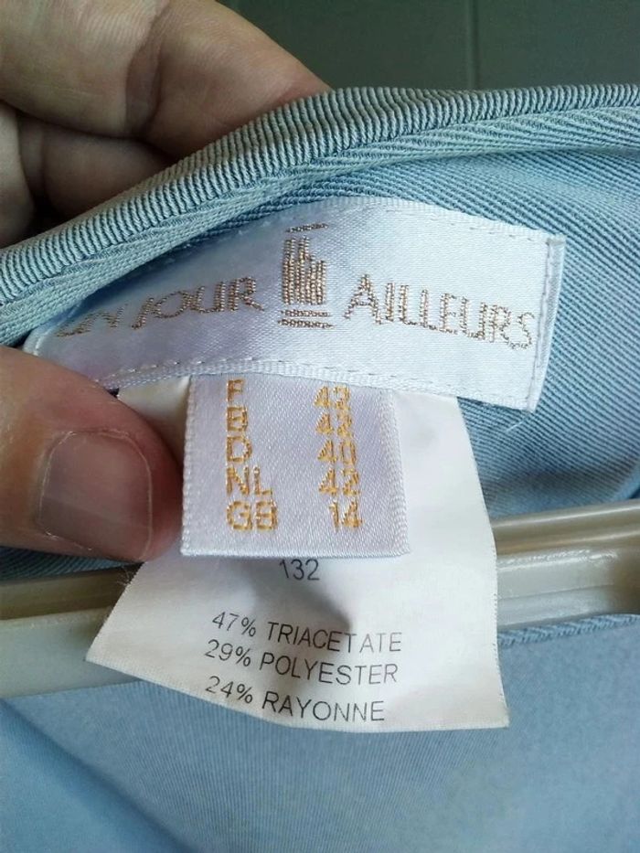 Jupe bleu pâle Un jour ailleurs en 42 - photo numéro 2