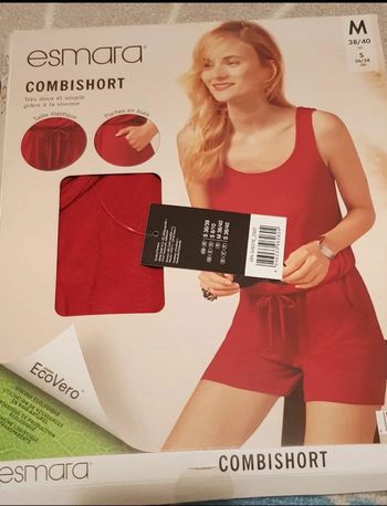 Combishort femme rouge