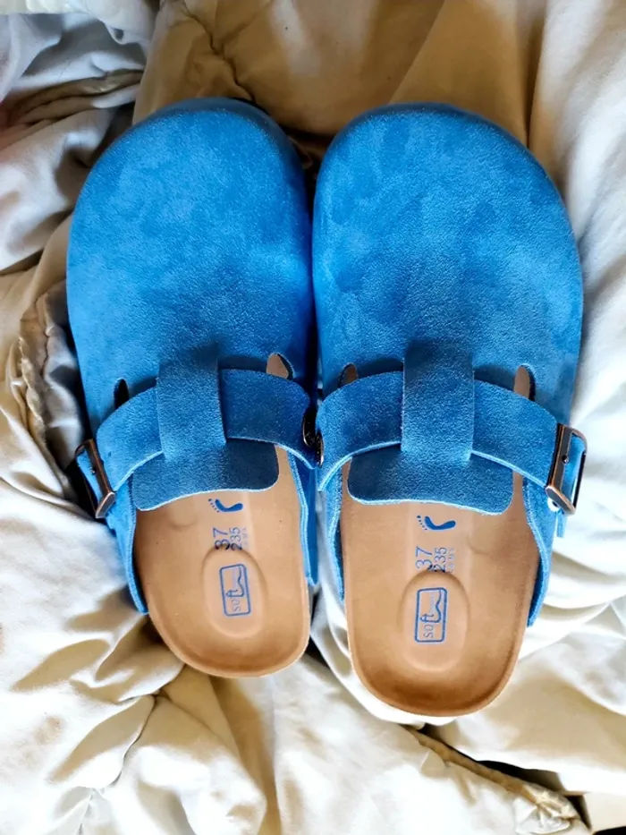 Sabot Birkenstock boston bleu taille 37 neuve - photo numéro 7