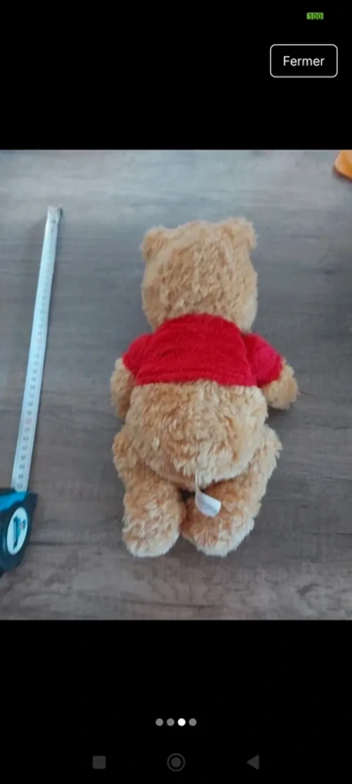 Peluche winnie l'ourson 
Bras et jambes articulés - photo numéro 3