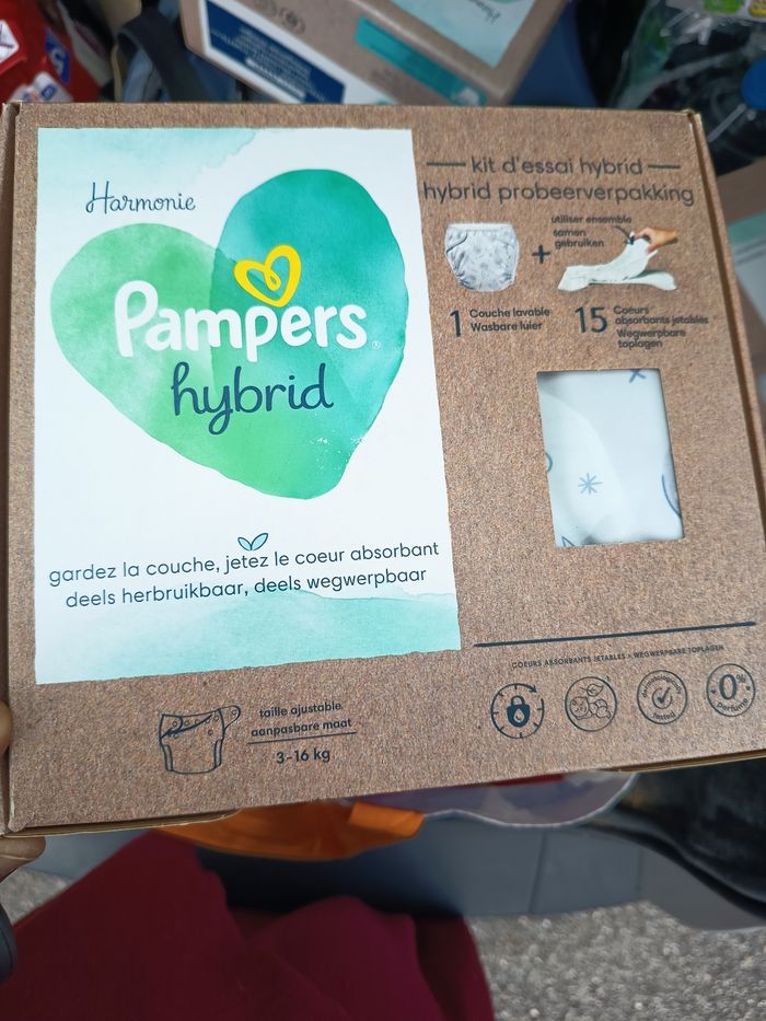 Lot de 2 Paquet ⅘Couche hybrid pampers