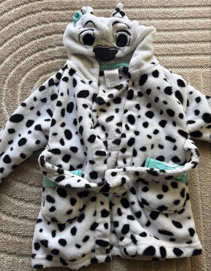 Peignoir à capuche Disney 101 Dalmatiens – Taille 2 ans – Blanc à motifs - photo numéro 4