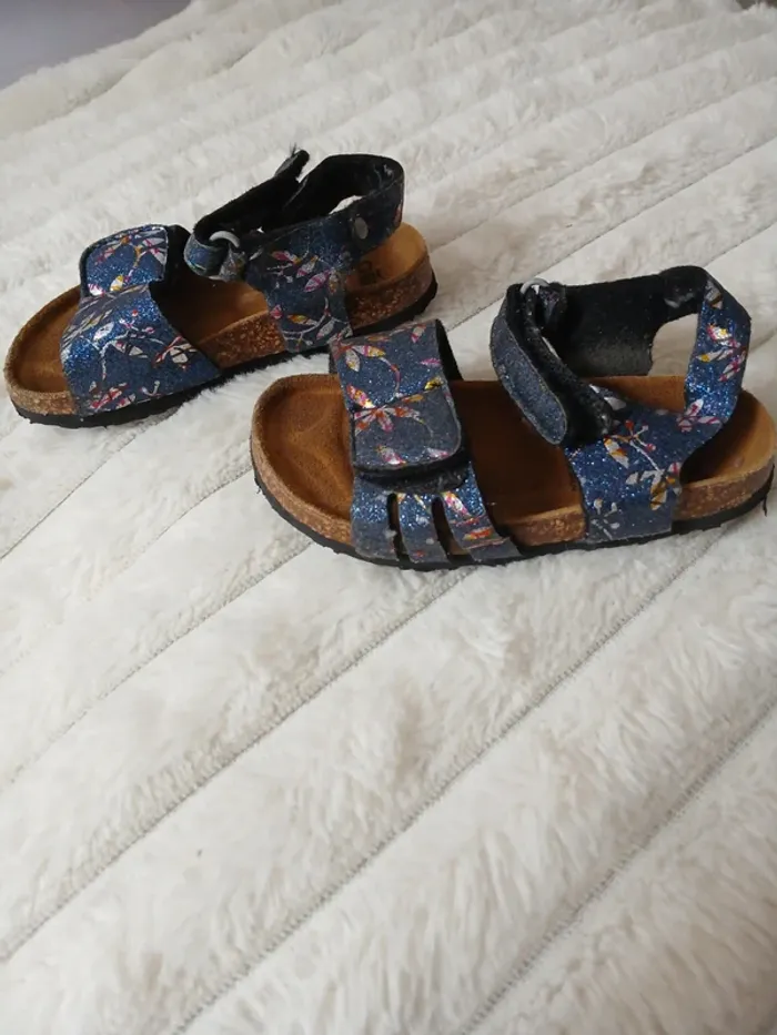 Claquettes cuir fille gemo - photo numéro 2