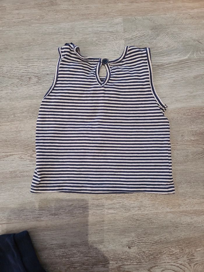 Ensemble short et débardeur bleu marine rayé Primark - photo numéro 5