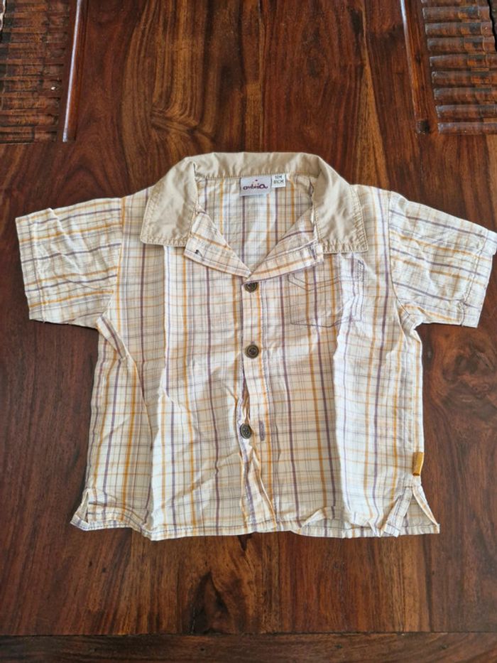 Chemise mc à carreaux