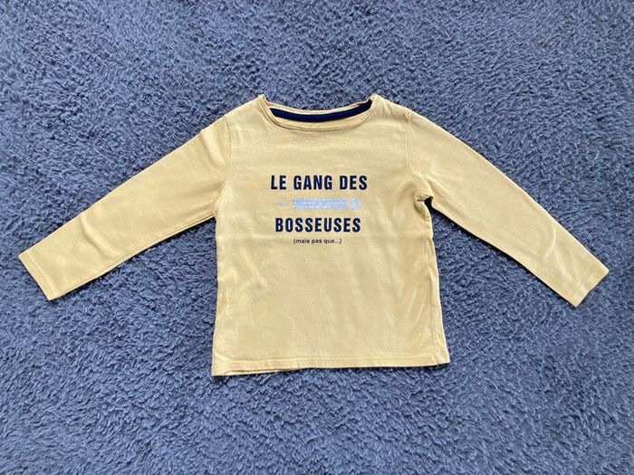 Teeshirt ML jaune moutarde 2 ans